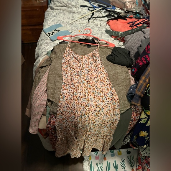 🤎🤠🥀👡Neutral Floral Button Down Maxi Dress - Picture 4 of 4